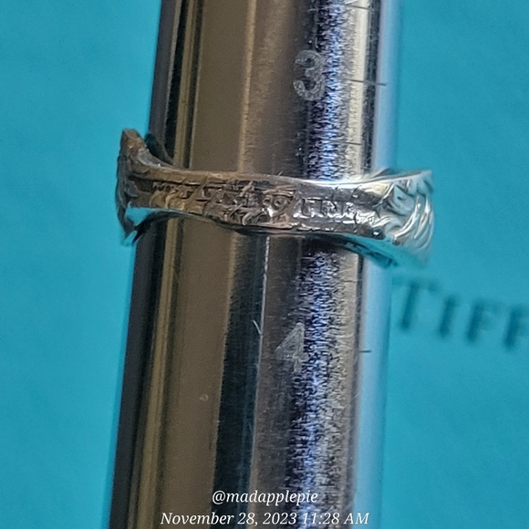 1880 Tiffany & Company Chrysanthemum Spoon Ring Handmade in Sterling Silver #18 - Picture 13 of 16